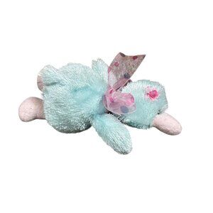 Walmart Duck Plush Lying Down Platypus Stuffed Animal Blue Pink Bow Easter Toy